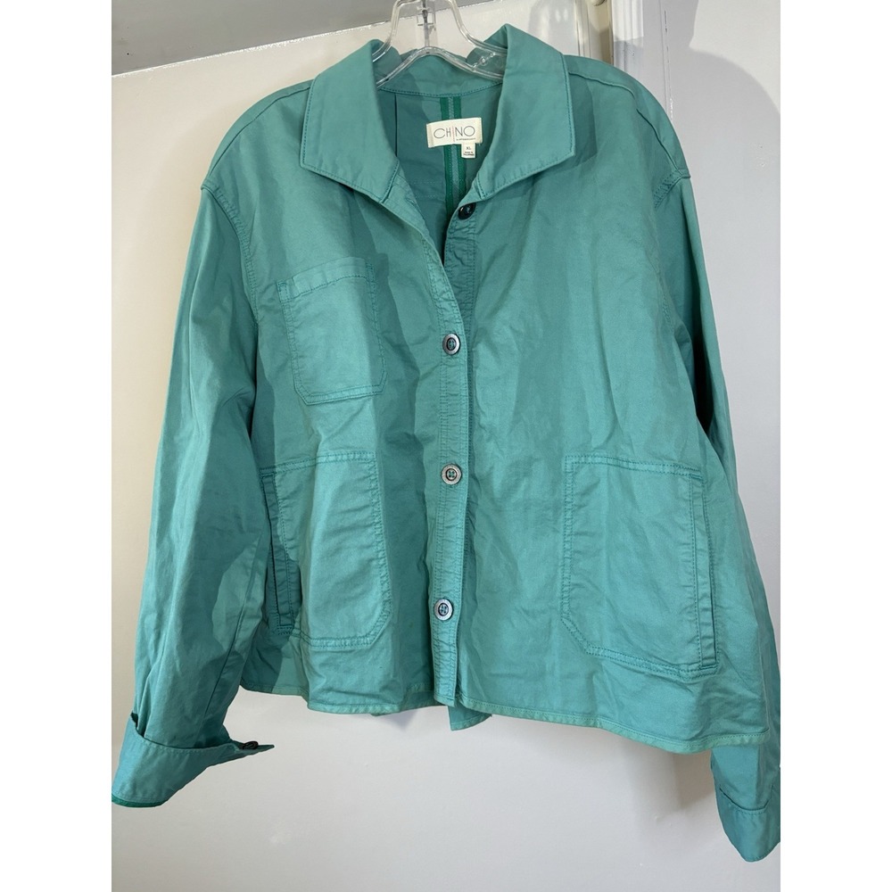 BY ANTHROPOLOGIE Green Cotton Jacket XL Chino Spring Chore